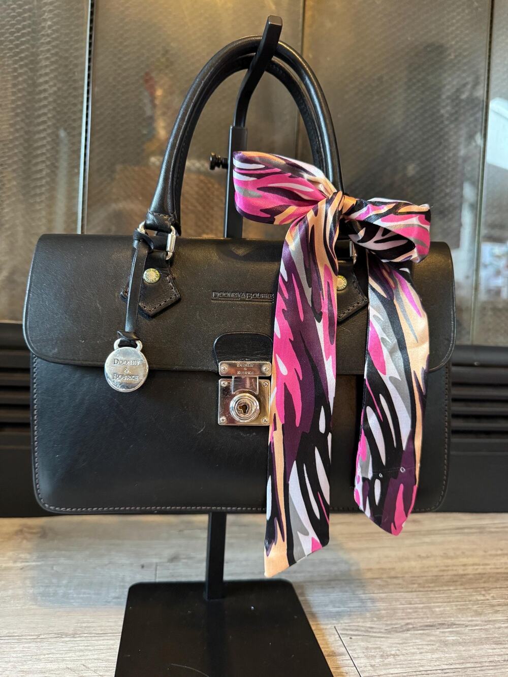 Dooney and Bourke Alto Collection made in Italy briefcase style handbag purse